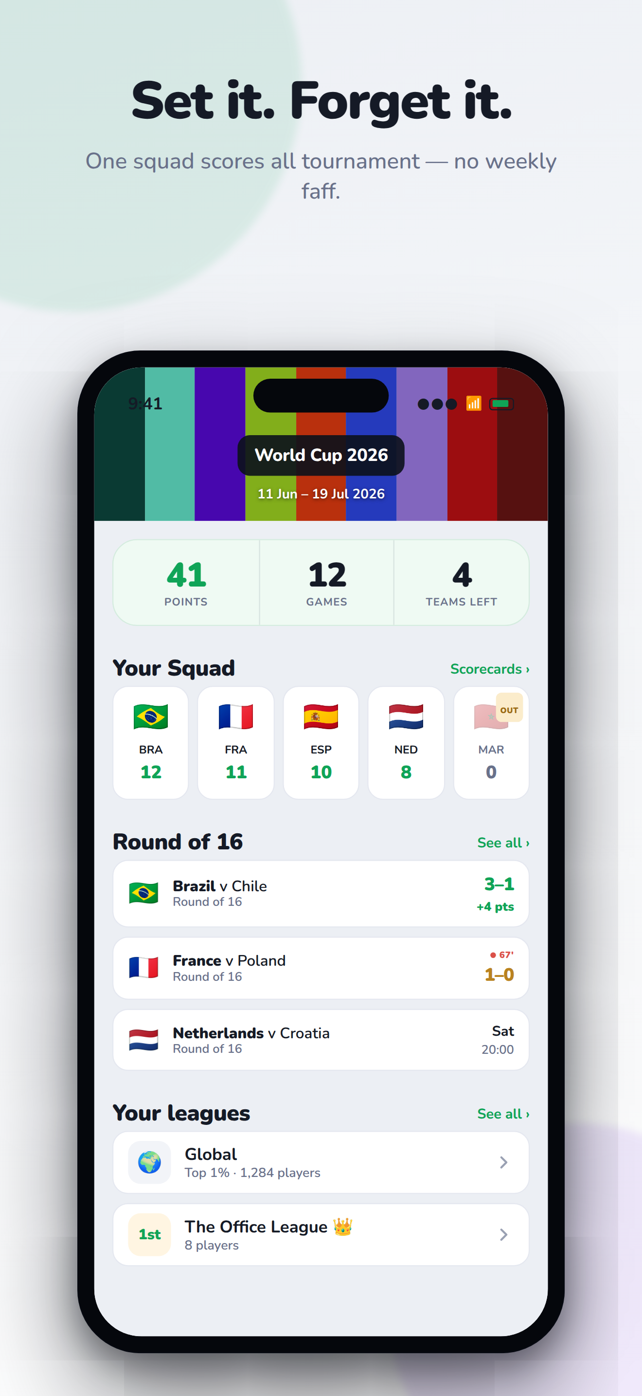 24pts Football app screenshot